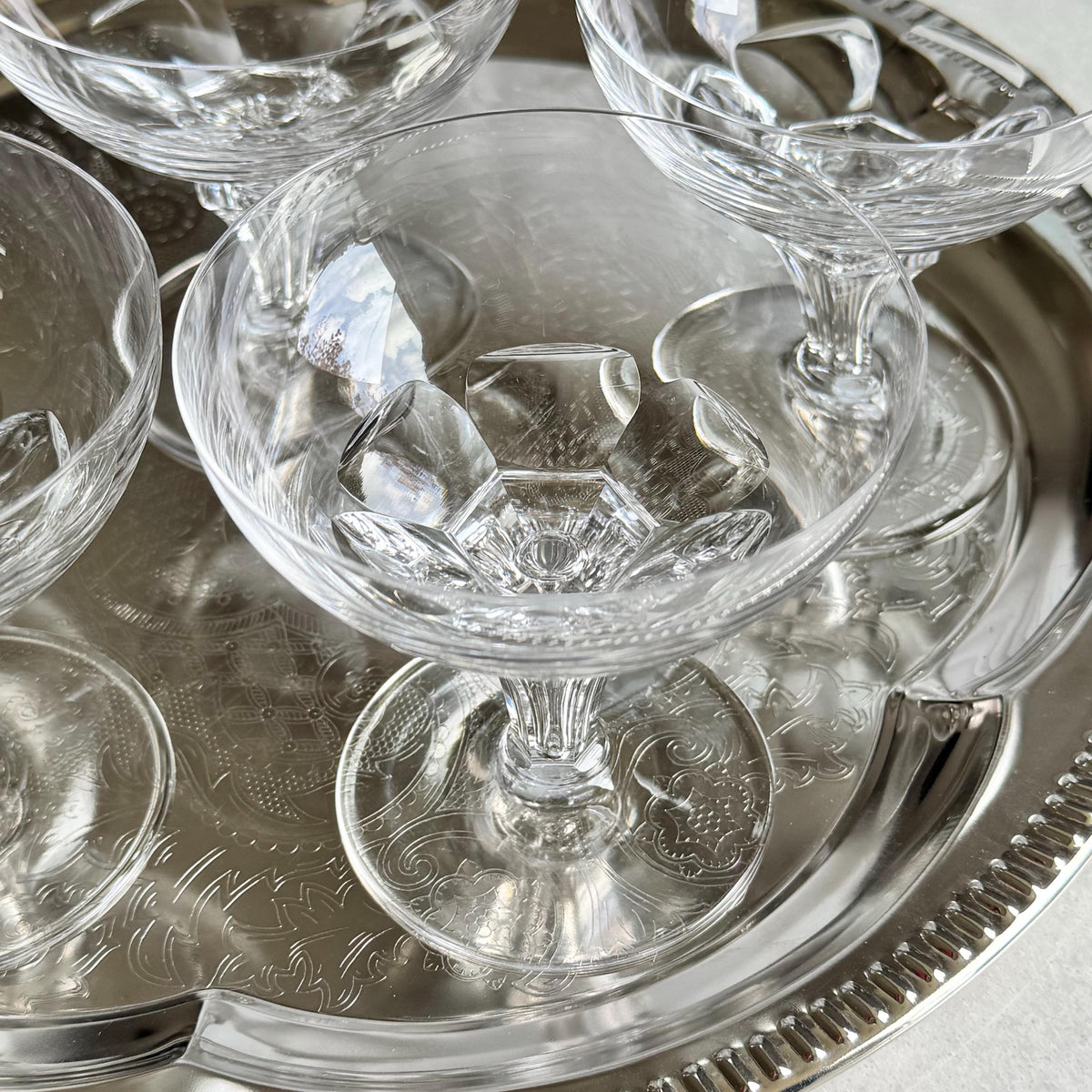 Vintage Royal Leerdam - Netherlands Queen Juliana Glasses - Set of 7 Coupes