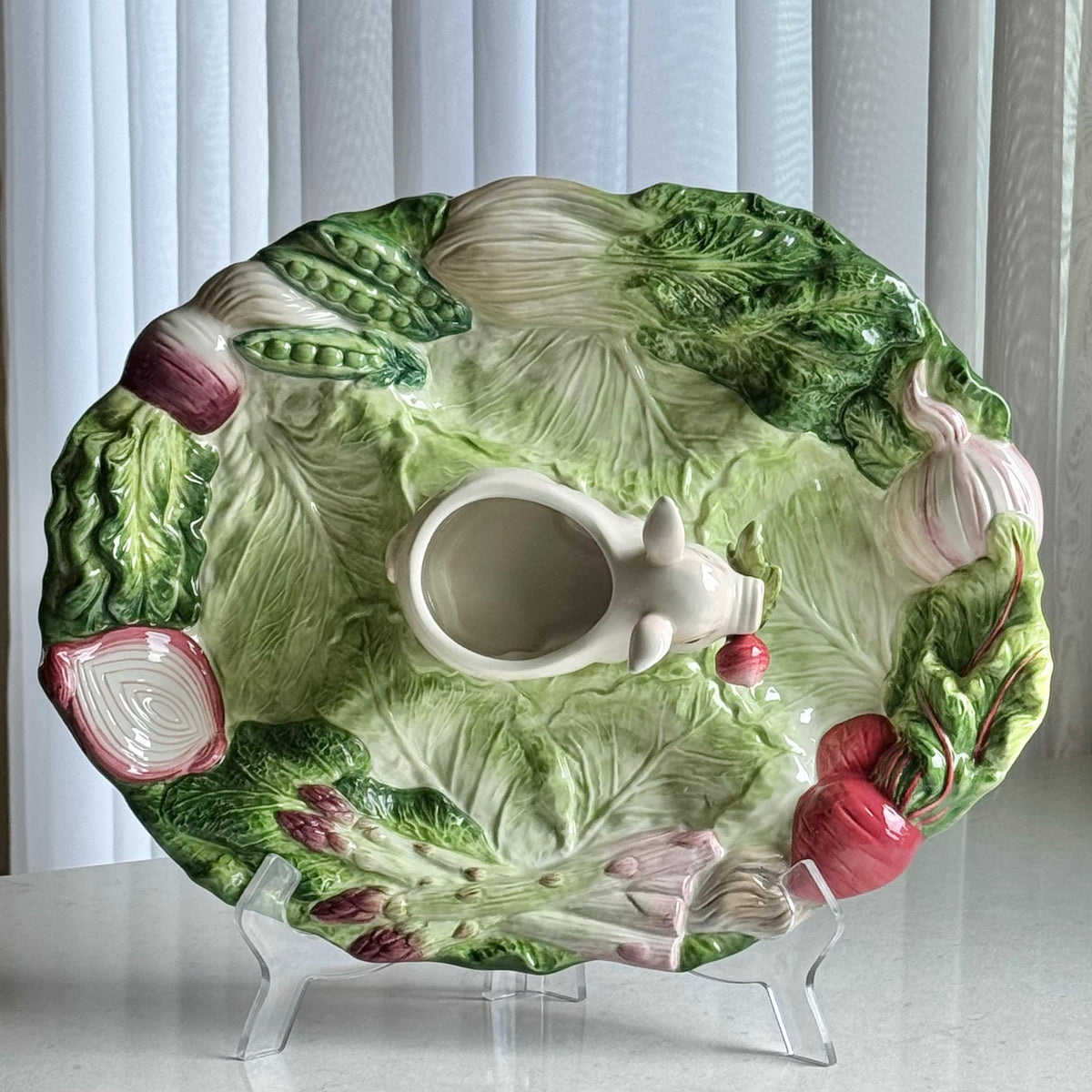 Vintage Fitz & Floyd French Market Divided Serving Platter (18" x 13")