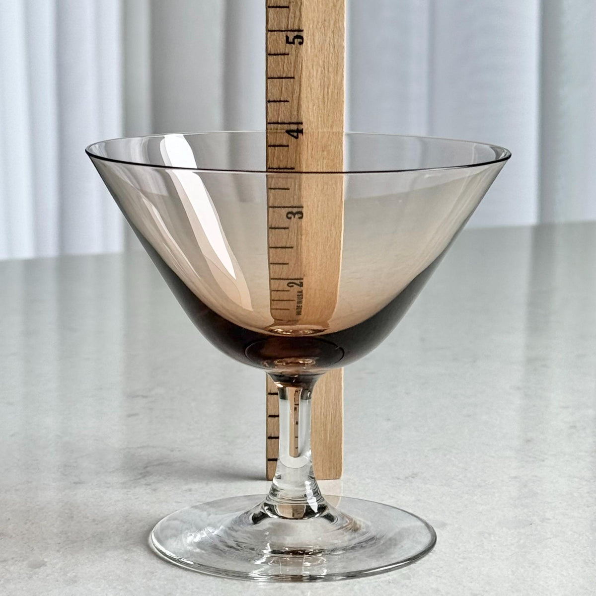 Vintage Theresienthal Brown Bowl Glasses - Set of 5