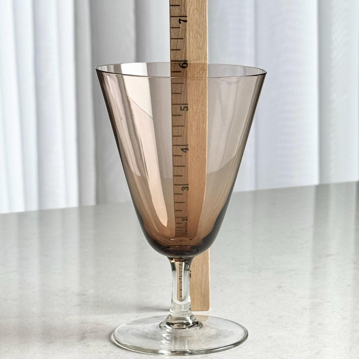 Vintage Theresienthal Brown Bowl Glasses - Set of 7
