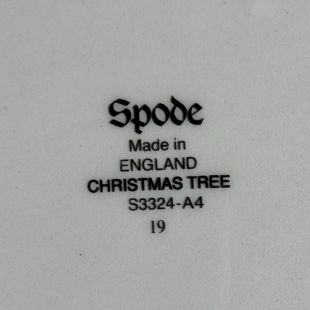 Vintage Spode Christmas Tree Large 15” Scalloped Oval Platter / Tray