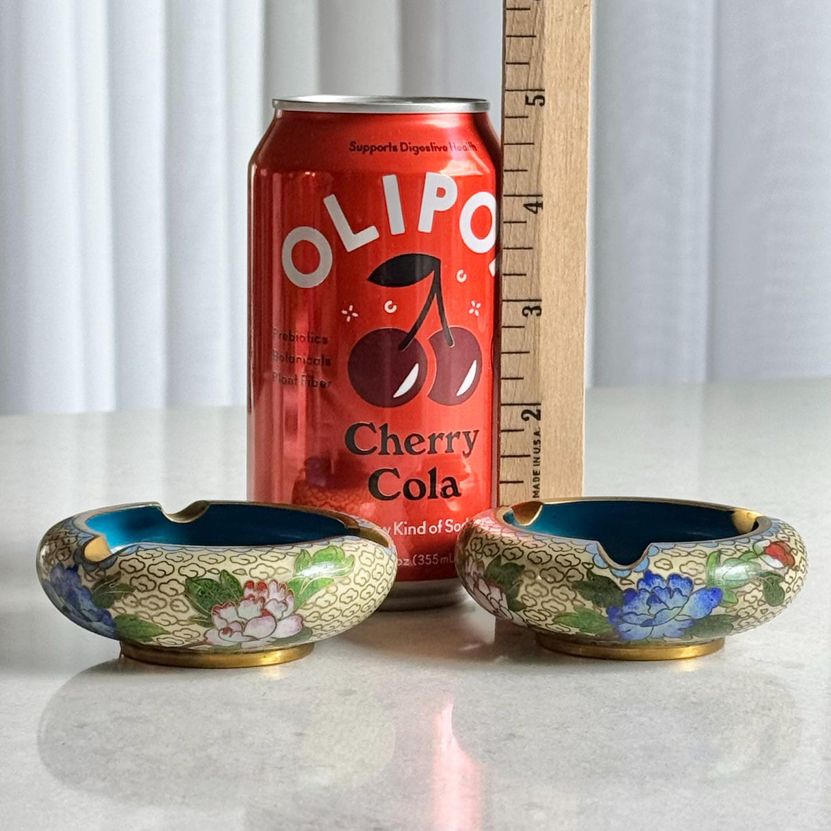 Antique Chinese Cloisonne Ashtrays - Set of 2