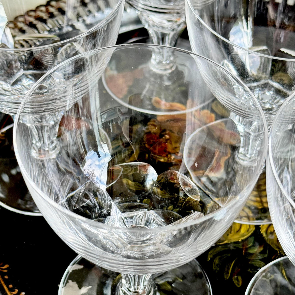 Vintage Royal Leerdam - Netherlands Queen Juliana Glasses - Set of 7 Goblets