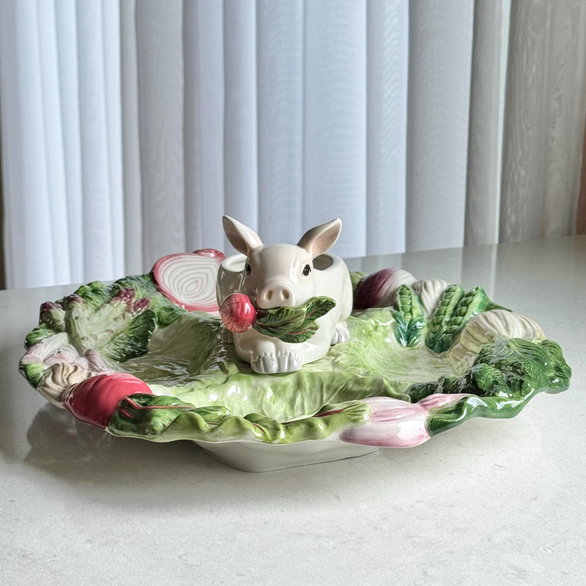 Vintage Fitz & Floyd French Market Divided Serving Platter (18" x 13")
