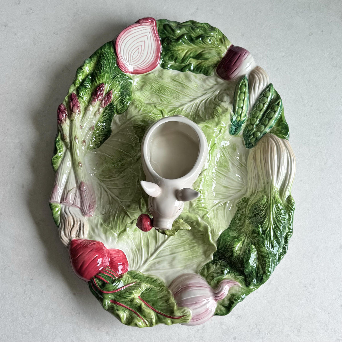 Vintage Fitz & Floyd French Market Divided Serving Platter (18" x 13")