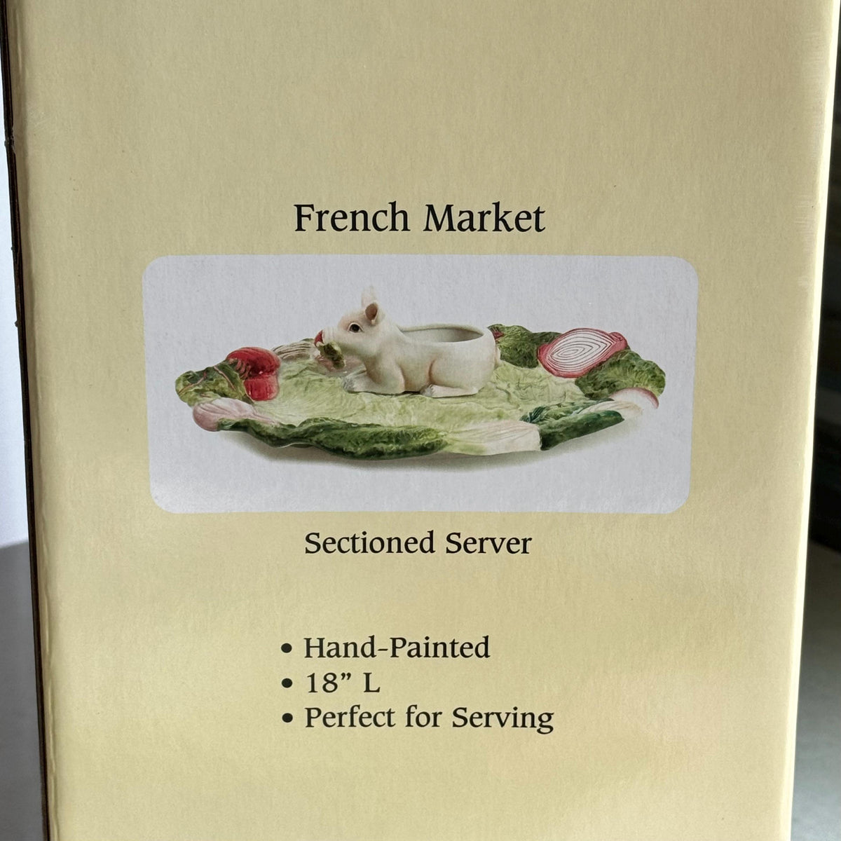 Vintage Fitz & Floyd French Market Divided Serving Platter (18" x 13")