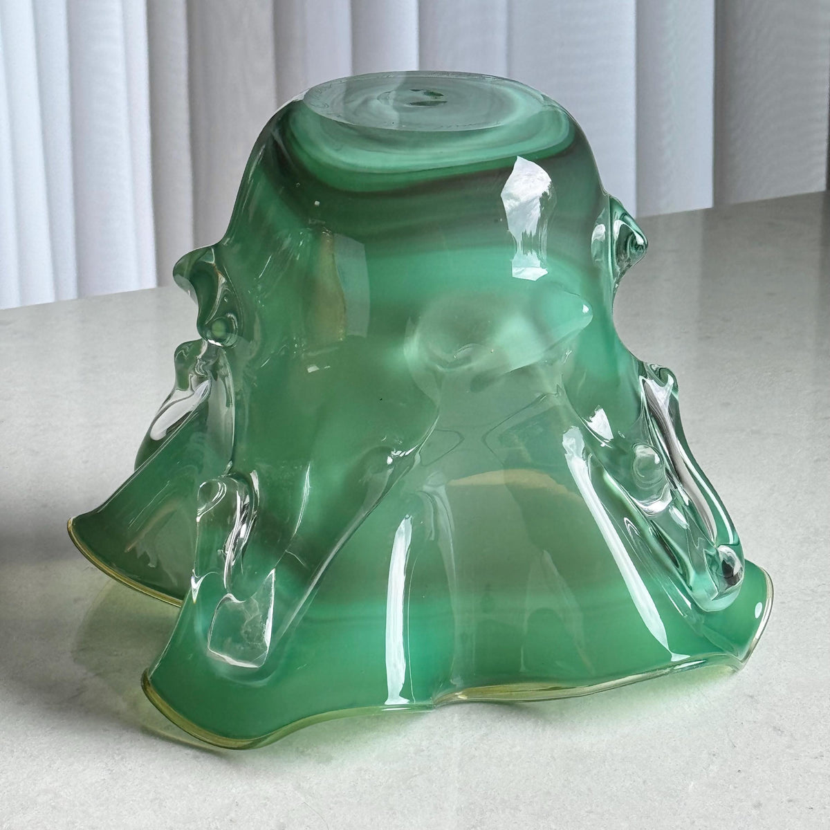 Vintage Daniel Edler Mars Flower Art Glass Vase (circa 1991)