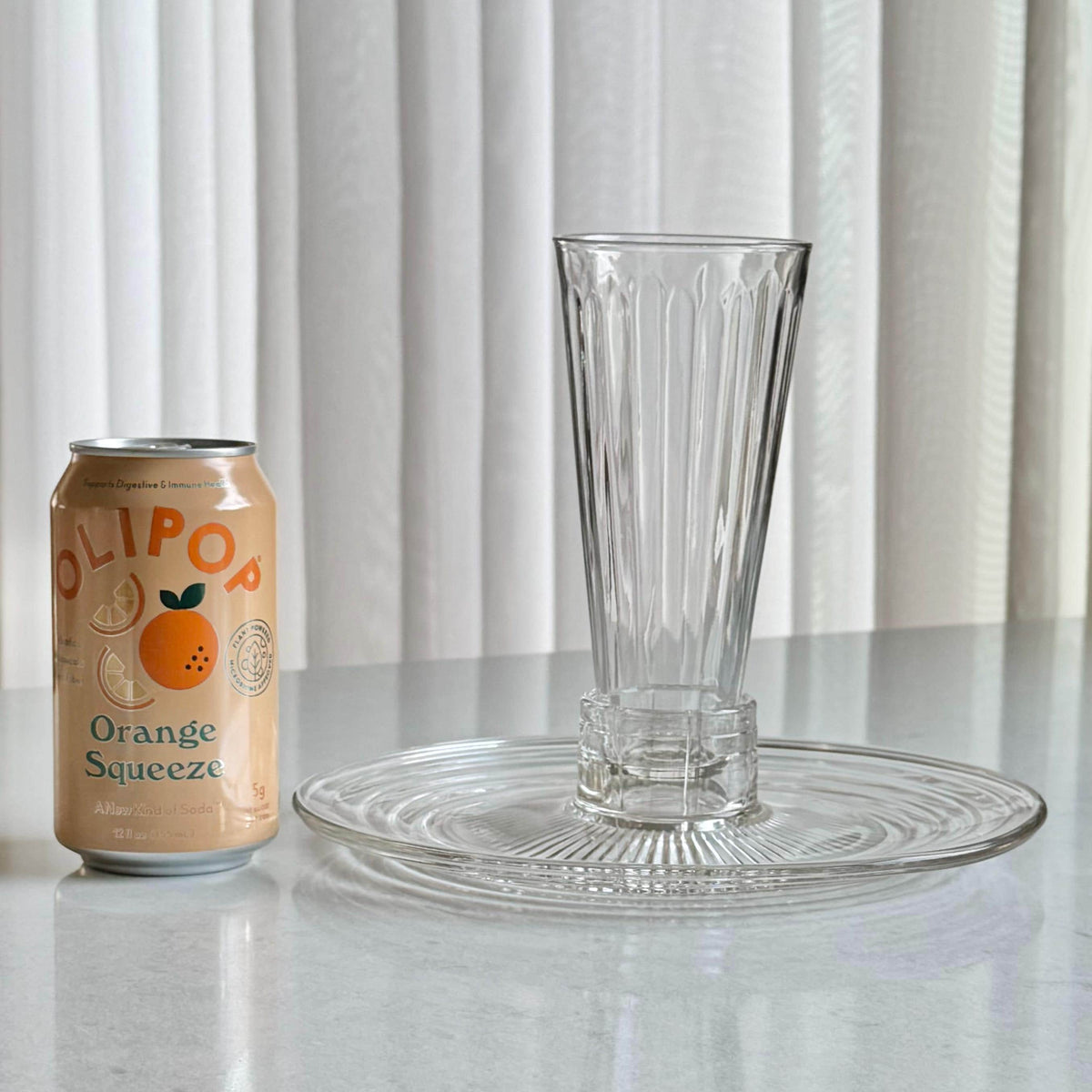 Vintage Louis A. Leppke Safe Save Plates with Tumblers (circa 1930s) - 4 sets, 8 pieces total