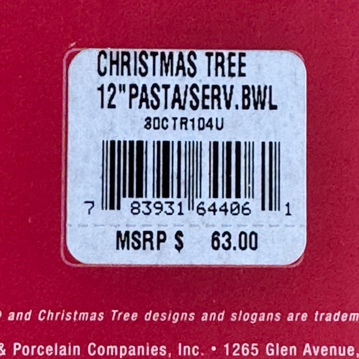 Vintage Spode Christmas Tree 12” Pasta / Serving Bowl