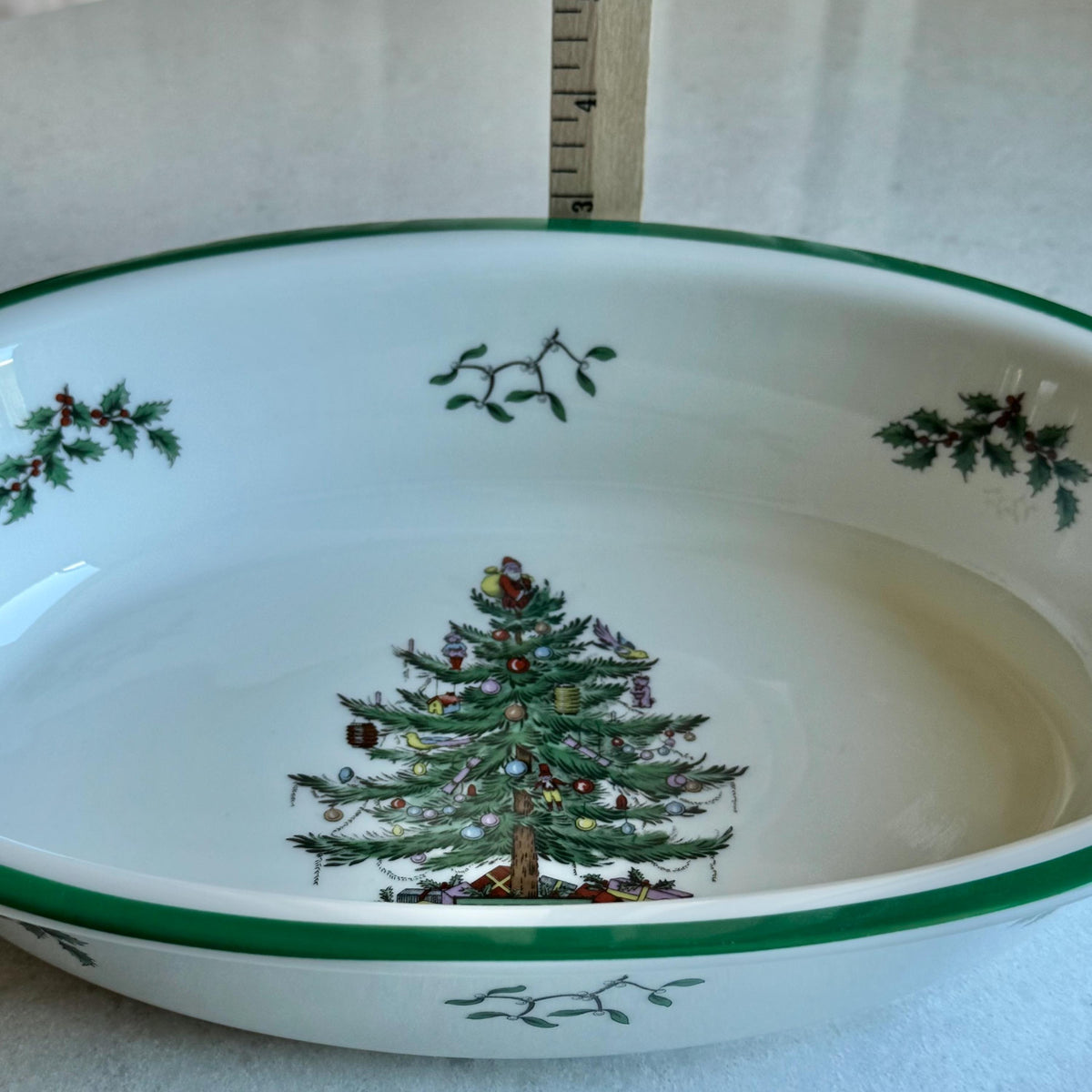 Vintage Spode Christmas Tree Oval Baker Dish
