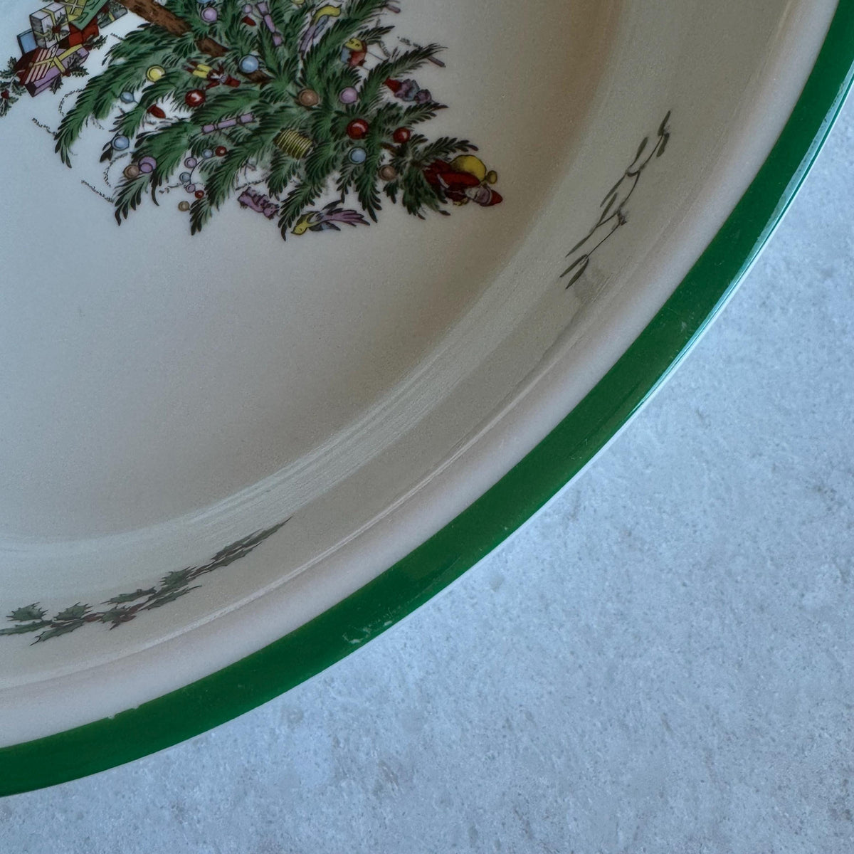 Vintage Spode Christmas Tree Oval Baker Dish