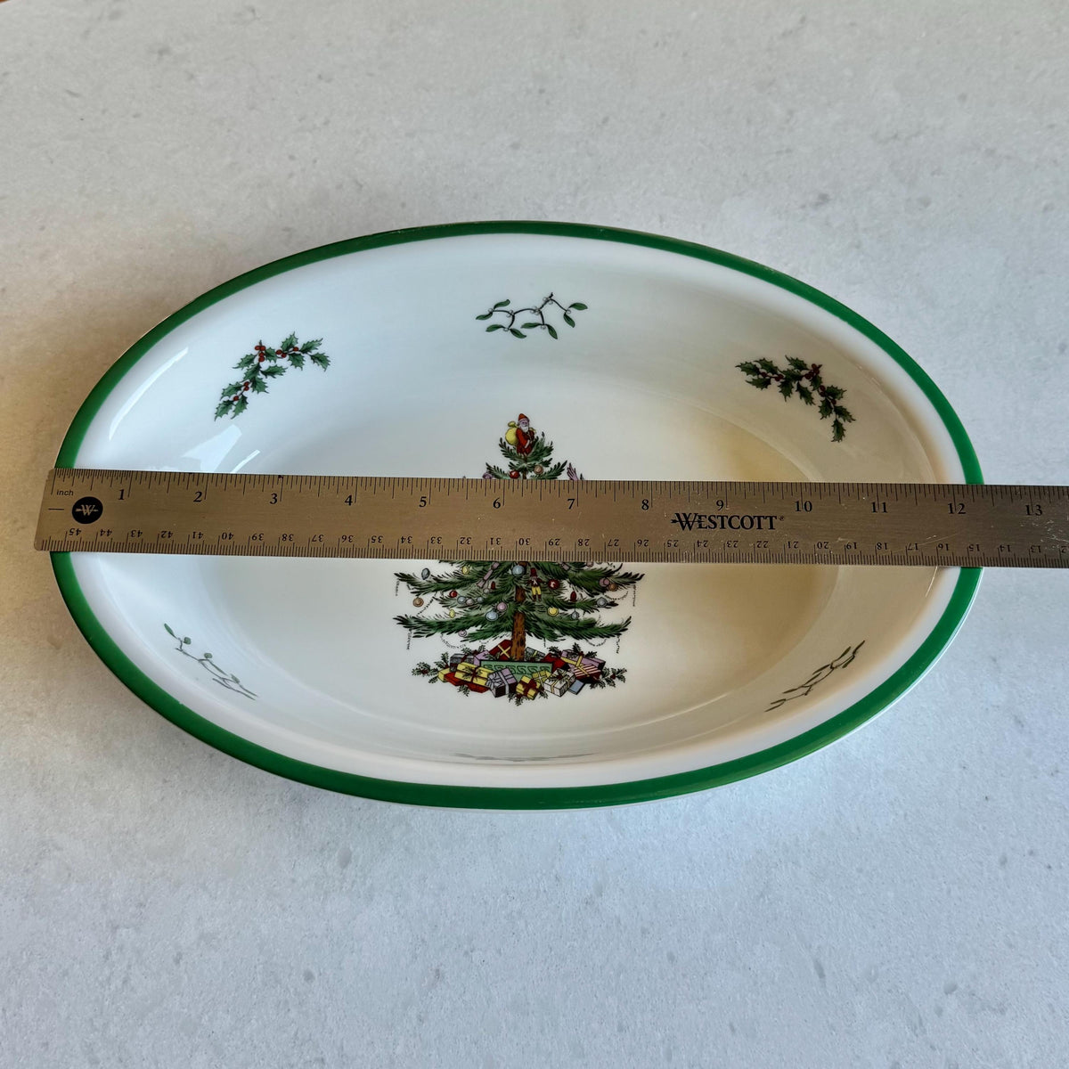 Vintage Spode Christmas Tree Oval Baker Dish