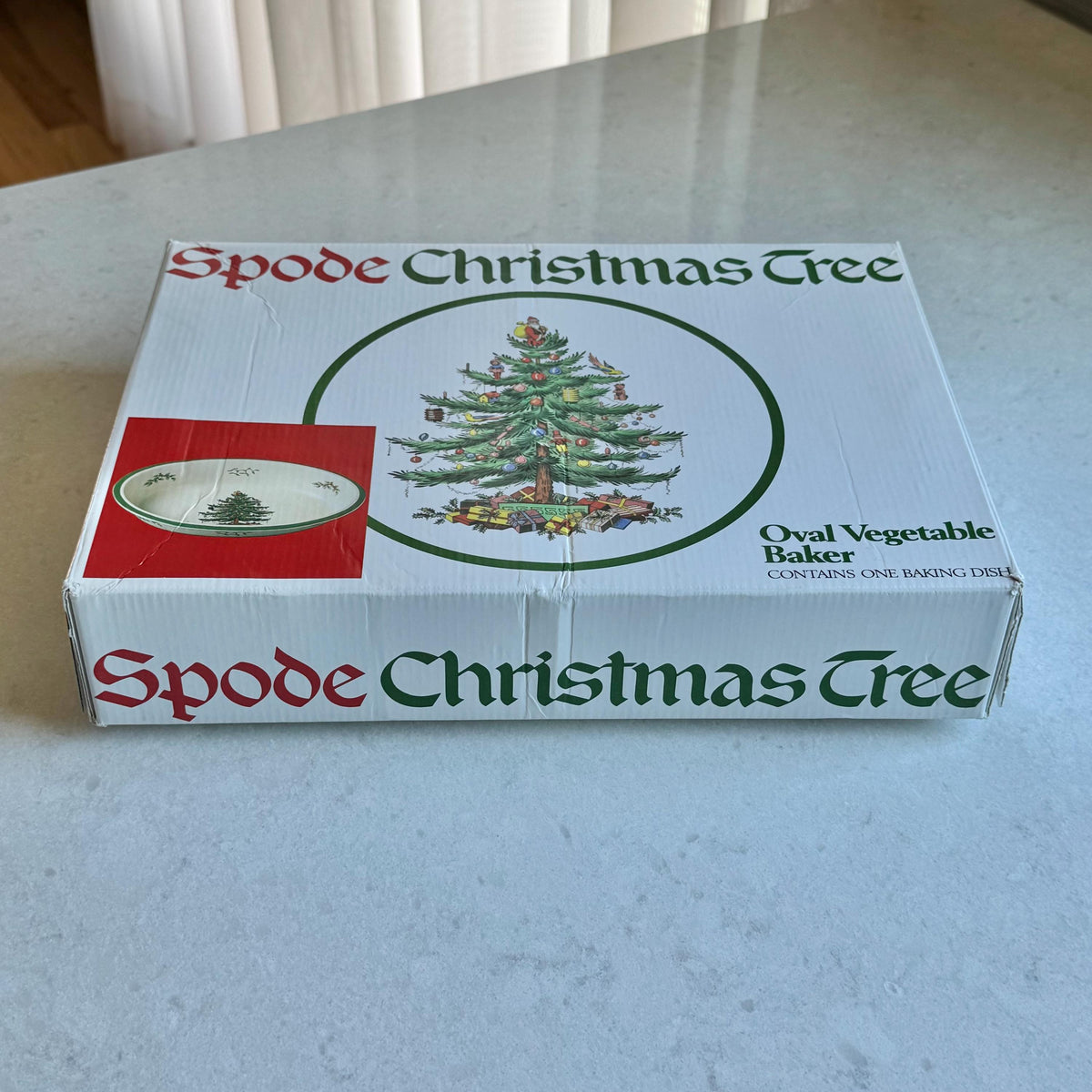 Vintage Spode Christmas Tree Oval Baker Dish