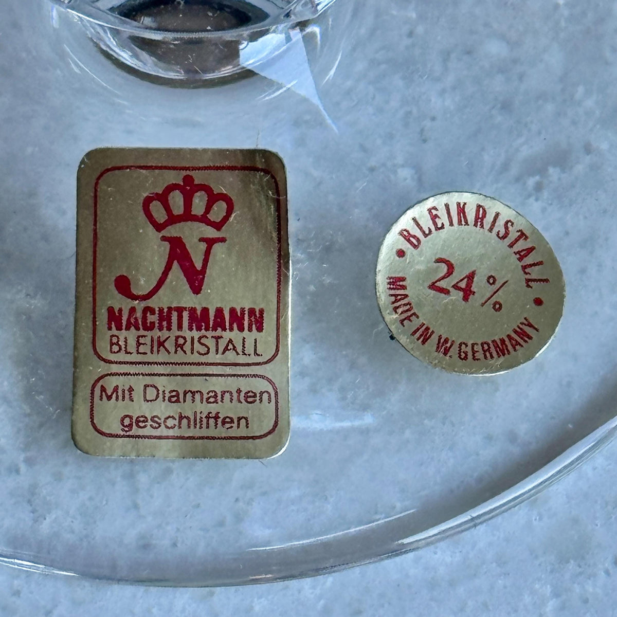 Vintage Nachtmann Schliff Schleuder Glasses - Set of 4
