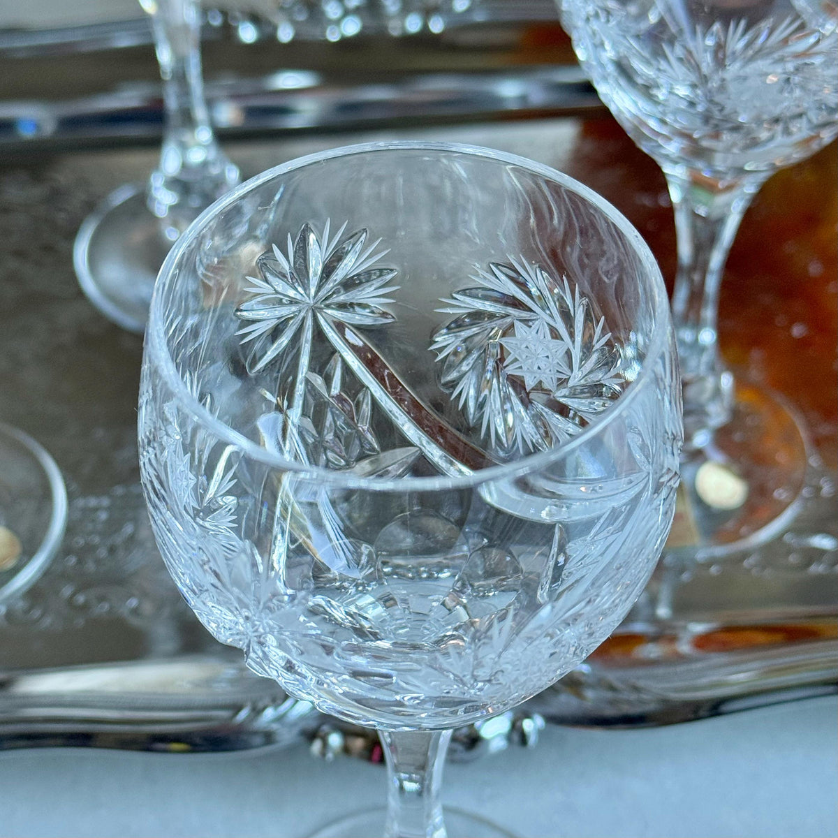 Vintage Nachtmann Schliff Schleuder Glasses - Set of 4