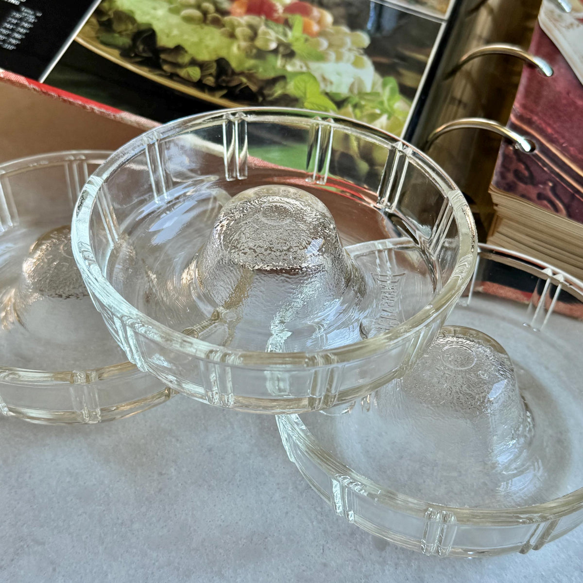 Vintage McKee Glasbake Little Princess Mini Bundt Cake Pans / Jello Molds - Set of 6
