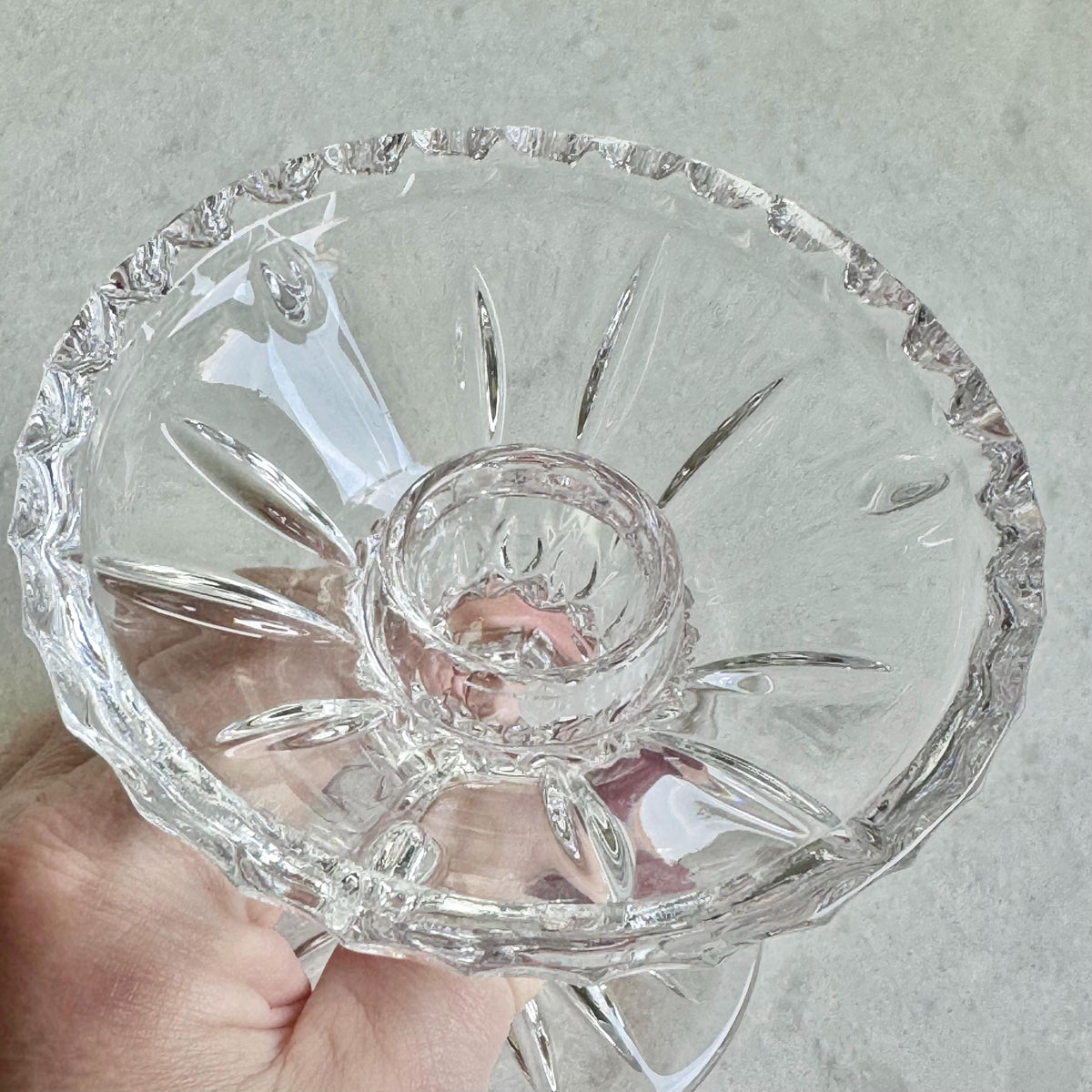 Vintage Gorham Crystal King Edward Fairy Light / Courting Lamp / Hurricane Candle Holder (circa 1982 - 1999) - Set of 2