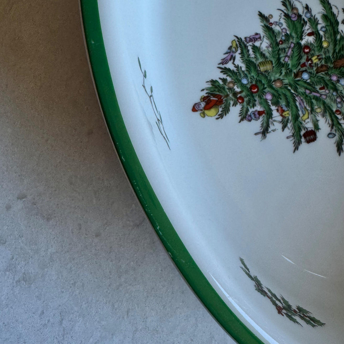 Vintage Spode Christmas Tree Oval Baker Dish
