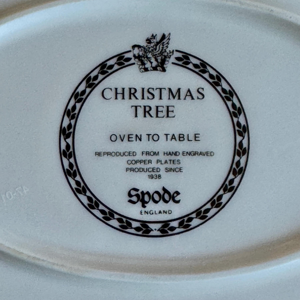 Vintage Spode Christmas Tree Oval Baker Dish