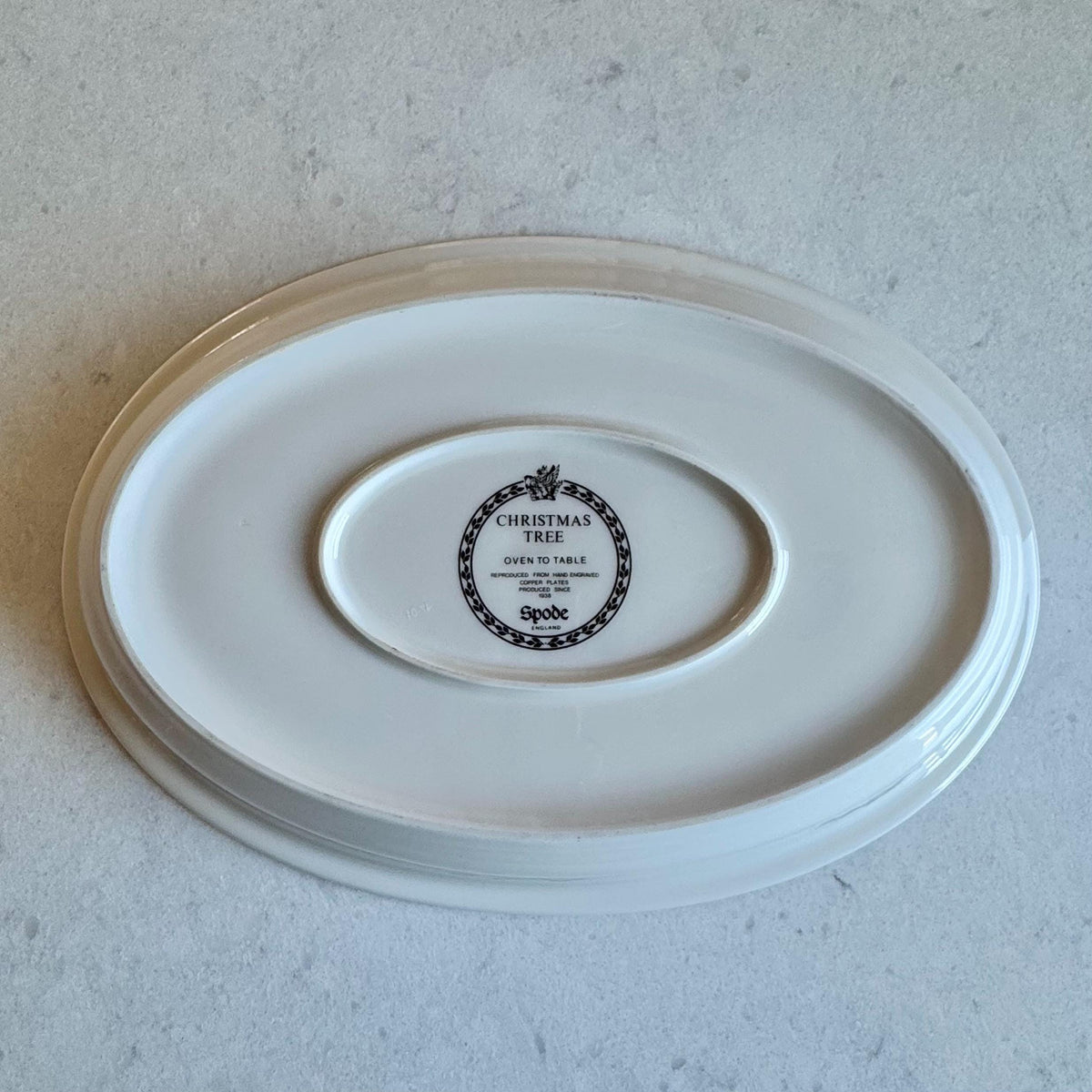 Vintage Spode Christmas Tree Oval Baker Dish