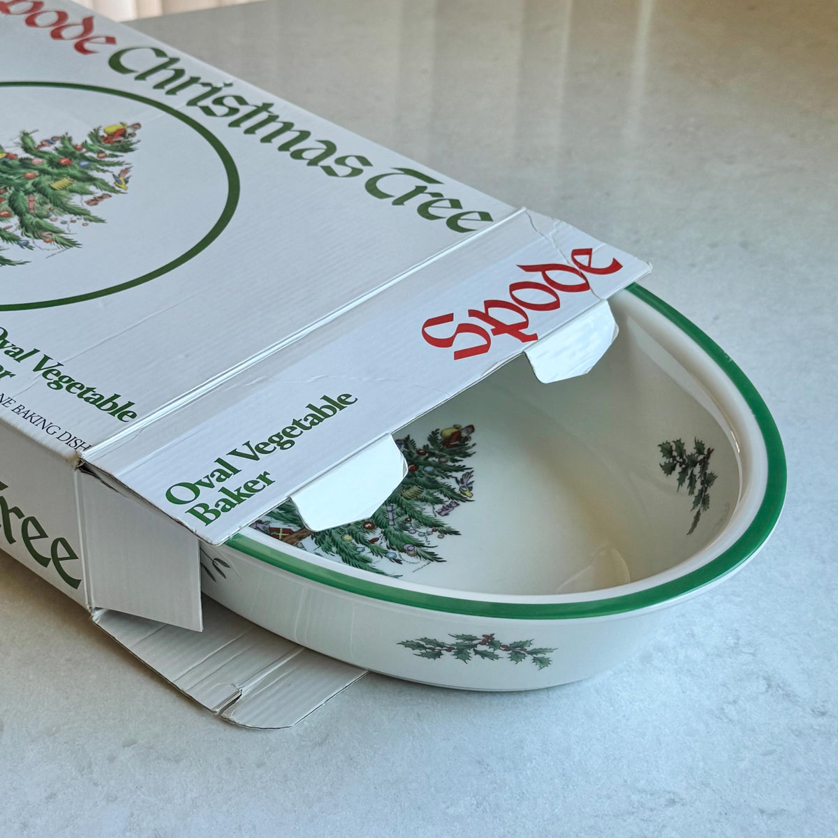 Vintage Spode Christmas Tree Oval Baker Dish