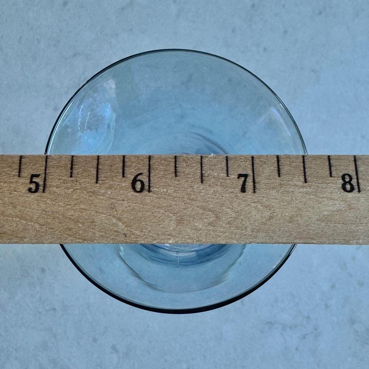 Vintage Iridescent Blue Etched Vase