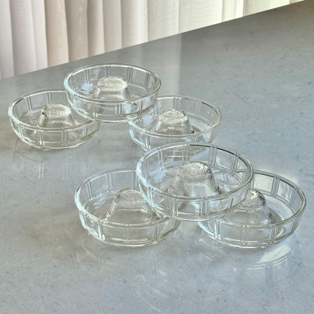Vintage McKee Glasbake Little Princess Mini Bundt Cake Pans / Jello Molds - Set of 6