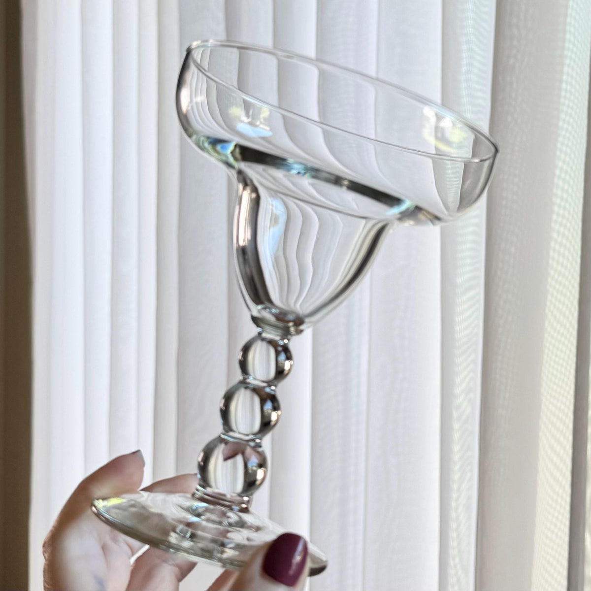 Vintage Libbey Metropolis Bubble Stem Margarita Glasses - Set of 8