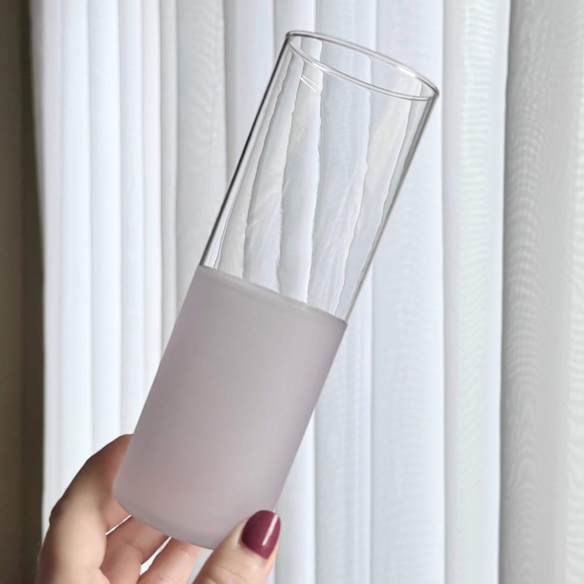 MCM Pastel Satin  Frosted Bottom Glasses - Set of 4