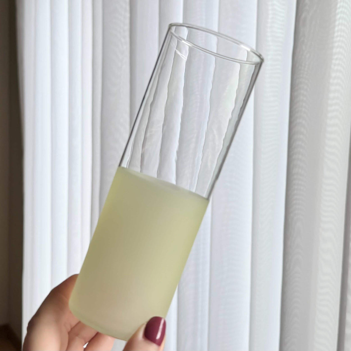 MCM Pastel Satin  Frosted Bottom Glasses - Set of 4