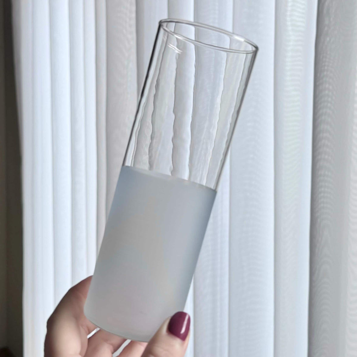 MCM Pastel Satin  Frosted Bottom Glasses - Set of 4