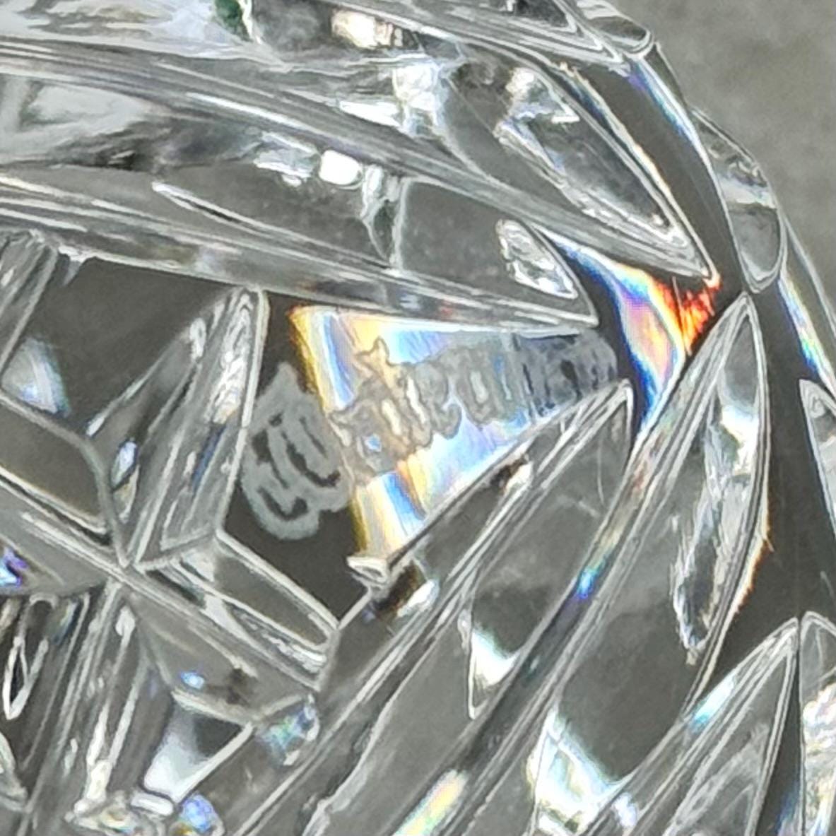 Vintage Waterford Crystal Ribbon Egg Paperweight