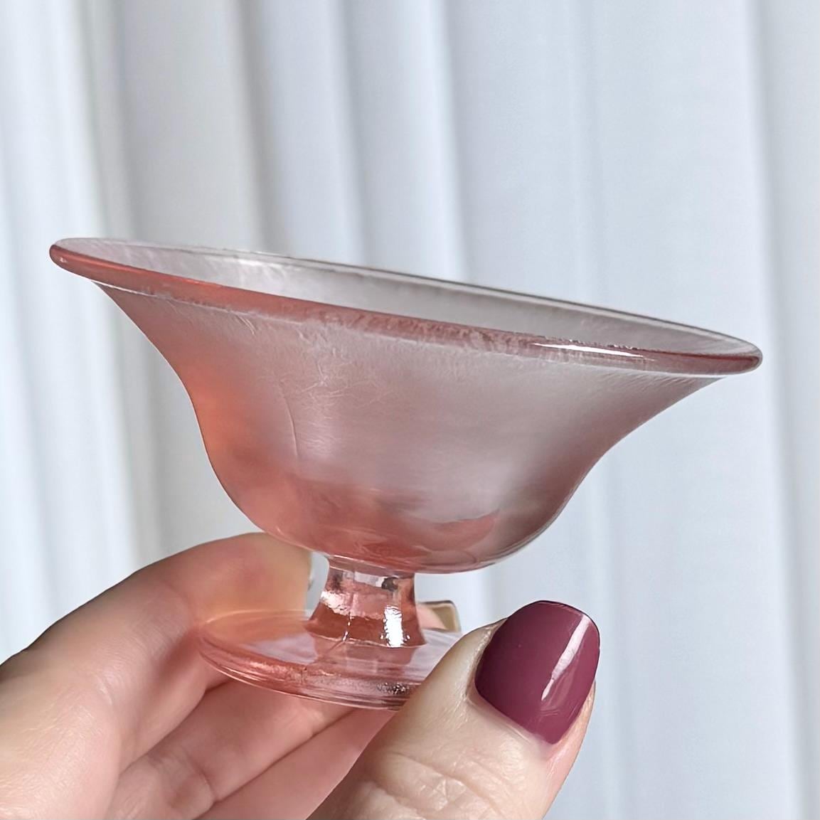 Vintage Fenton Pink Iridescent Glass Velva Rose 7 Piece Set