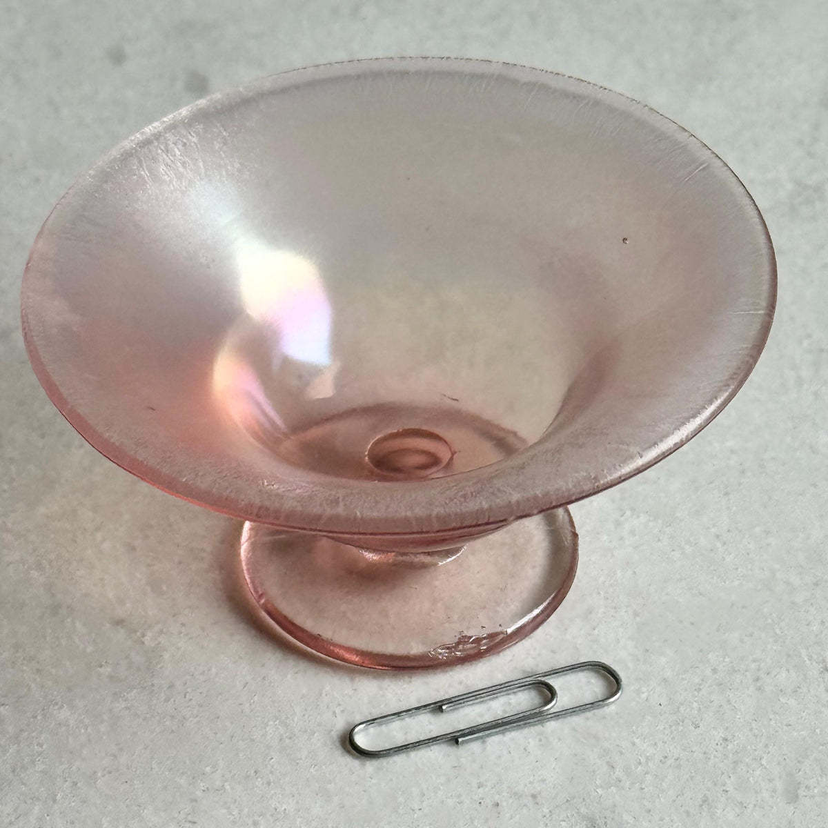 Vintage Fenton Pink Iridescent Glass Velva Rose 7 Piece Set