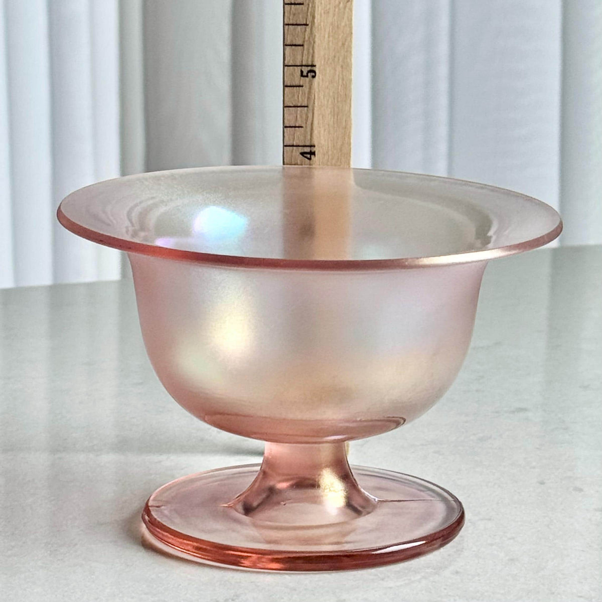 Vintage Fenton Pink Iridescent Glass Velva Rose 7 Piece Set