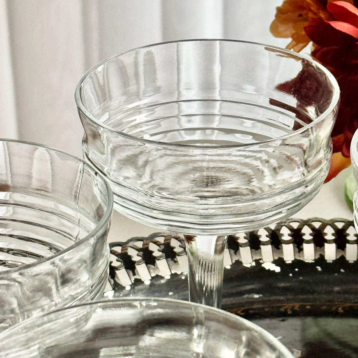 Vintage Anchor Hocking Circle Glasses / Sherbet Dishes (circa 1930 - 1935) - Set of 7