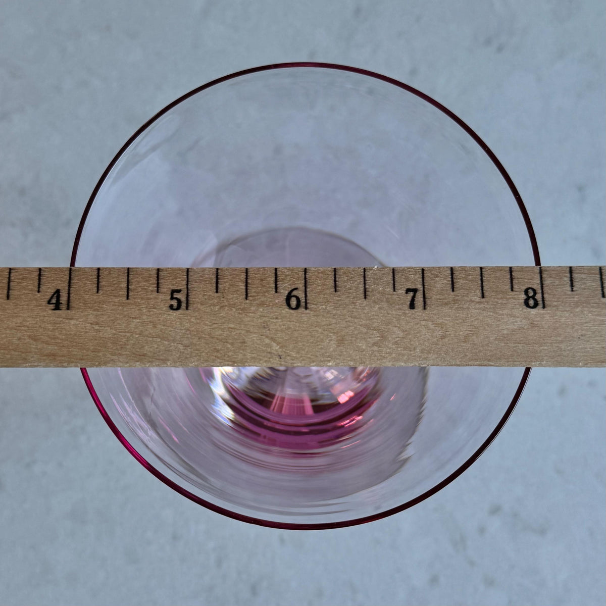 Vintage Tiffin Franciscan Wisteria Pink Glasses with Hexagonal Stem #17477 (circa 1950 - 1967) - Set of 7