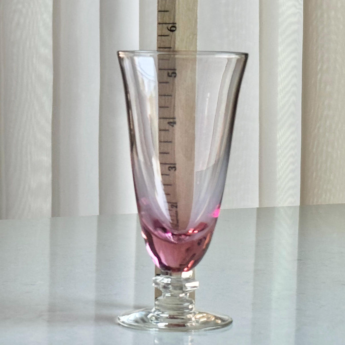 Vintage Tiffin Franciscan Wisteria Pink Glasses with Hexagonal Stem #17477 (circa 1950 - 1967) - Set of 10