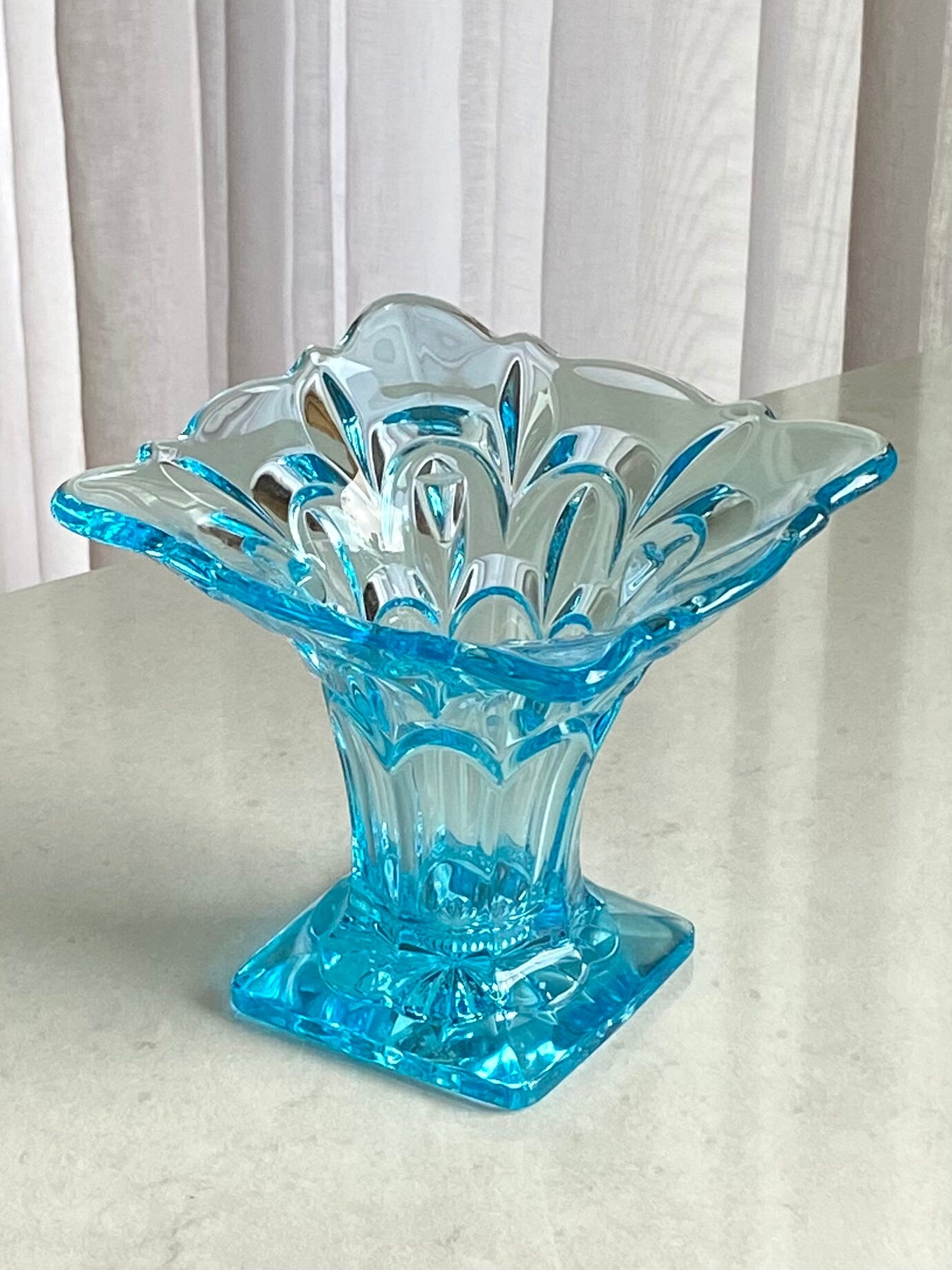 Vintage Bagley Salisbury Aqua Blue Vase