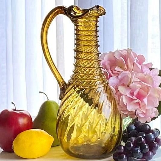 Vintage Art Glass Pitcher