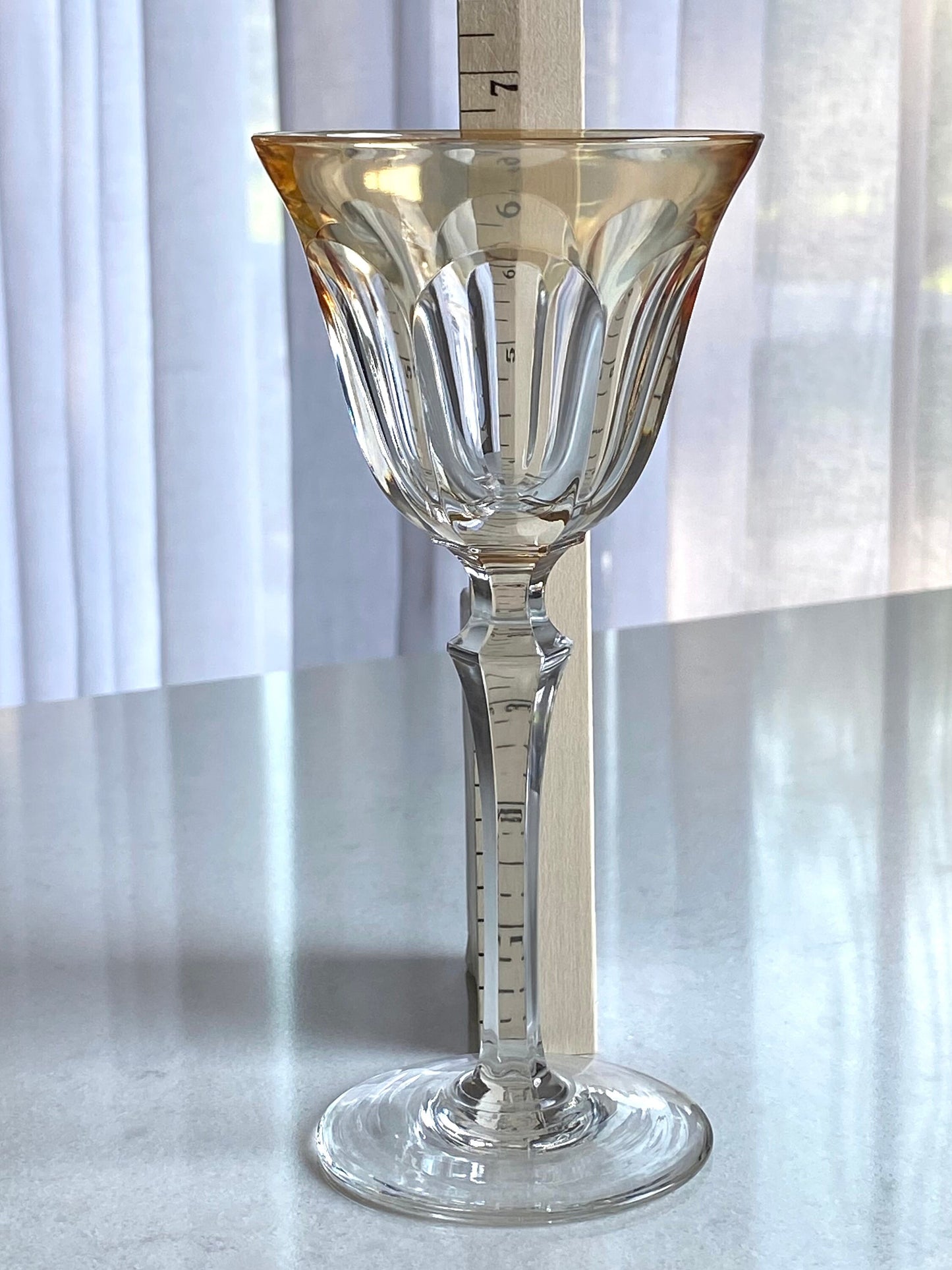 Vintage Bayel Crystal Paneled Glasses - Set of 4