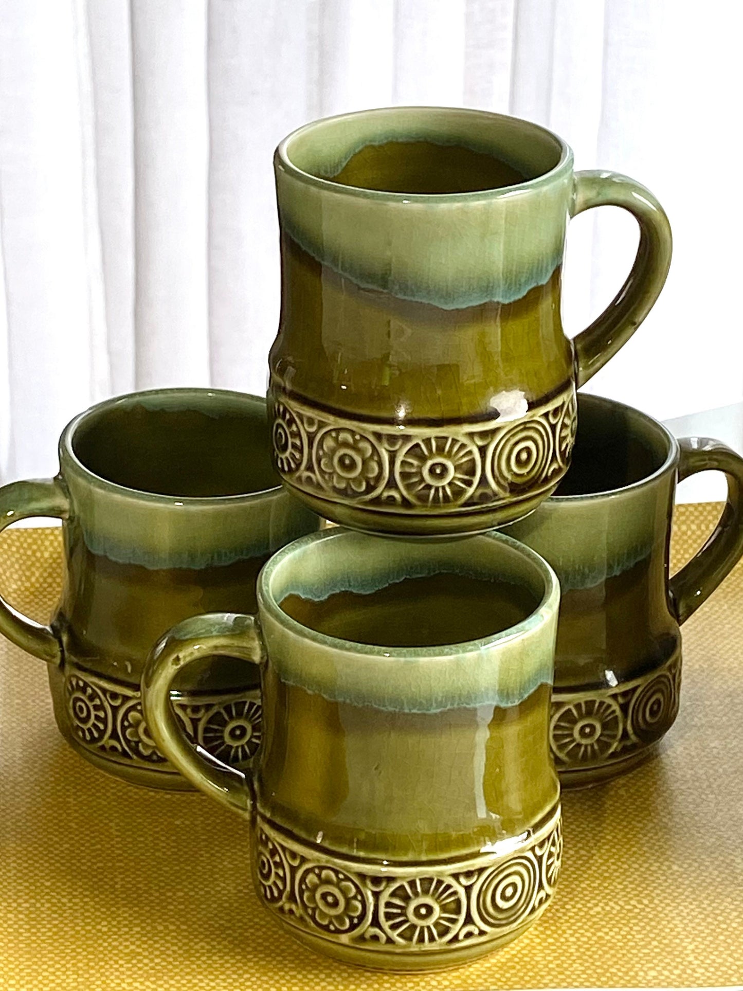 Vintage Drip Glaze Coffee / Tea Set