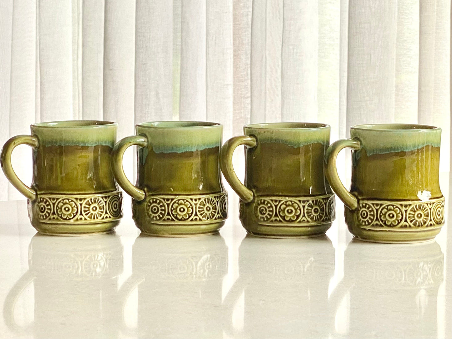 Vintage Drip Glaze Coffee / Tea Set