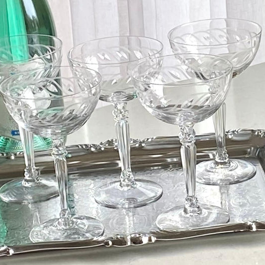 Vintage Fostoria Gadroon Glasses (circa 1942 - 1956) - Set of 4