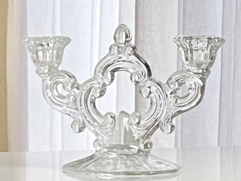 Vintage Cambridge Double Candle Holders - Set of 2