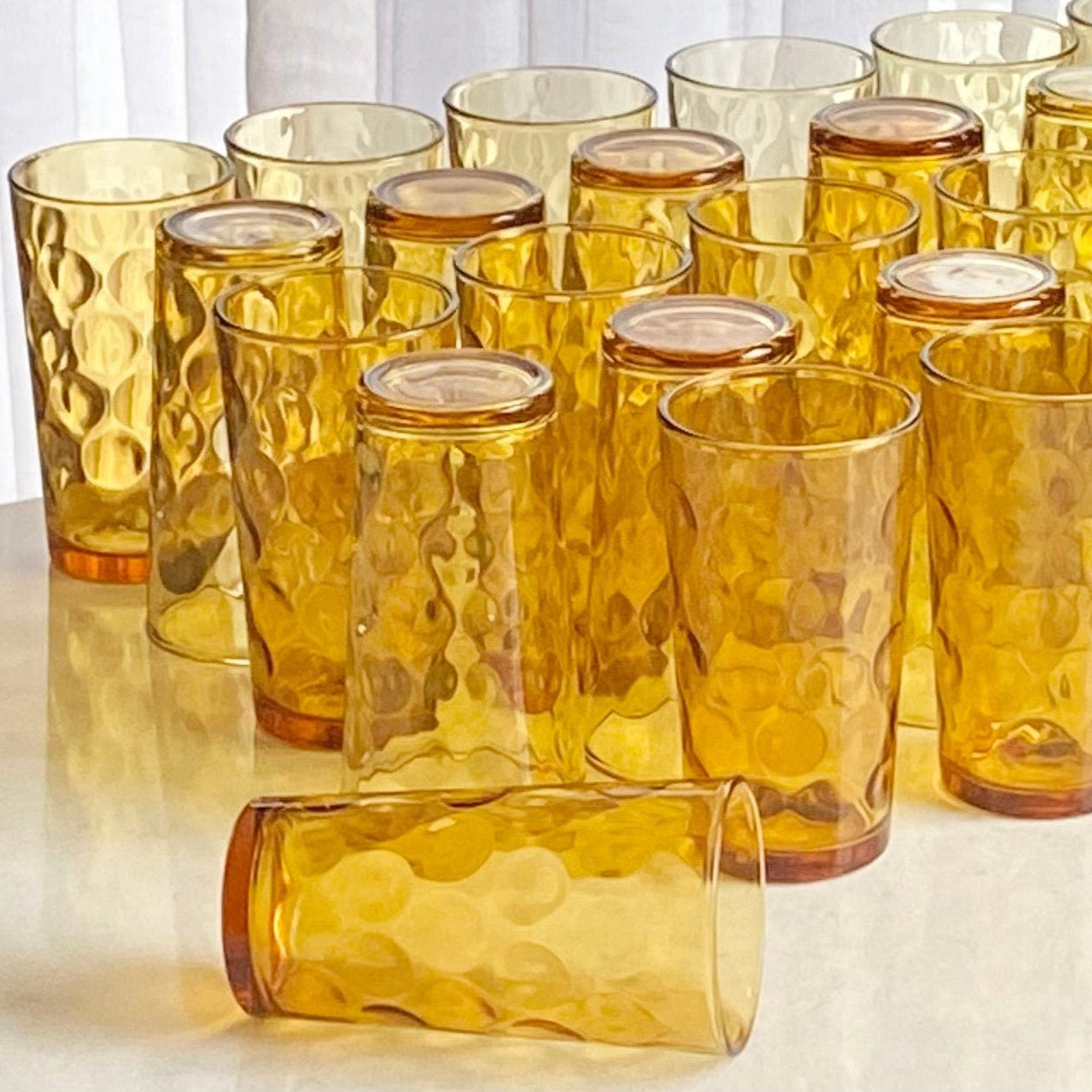 Vintage Hazel Atlas Continental Can Company Honey Gold Eldorado Glasses (circa 1956 - 1964) - 30 Available