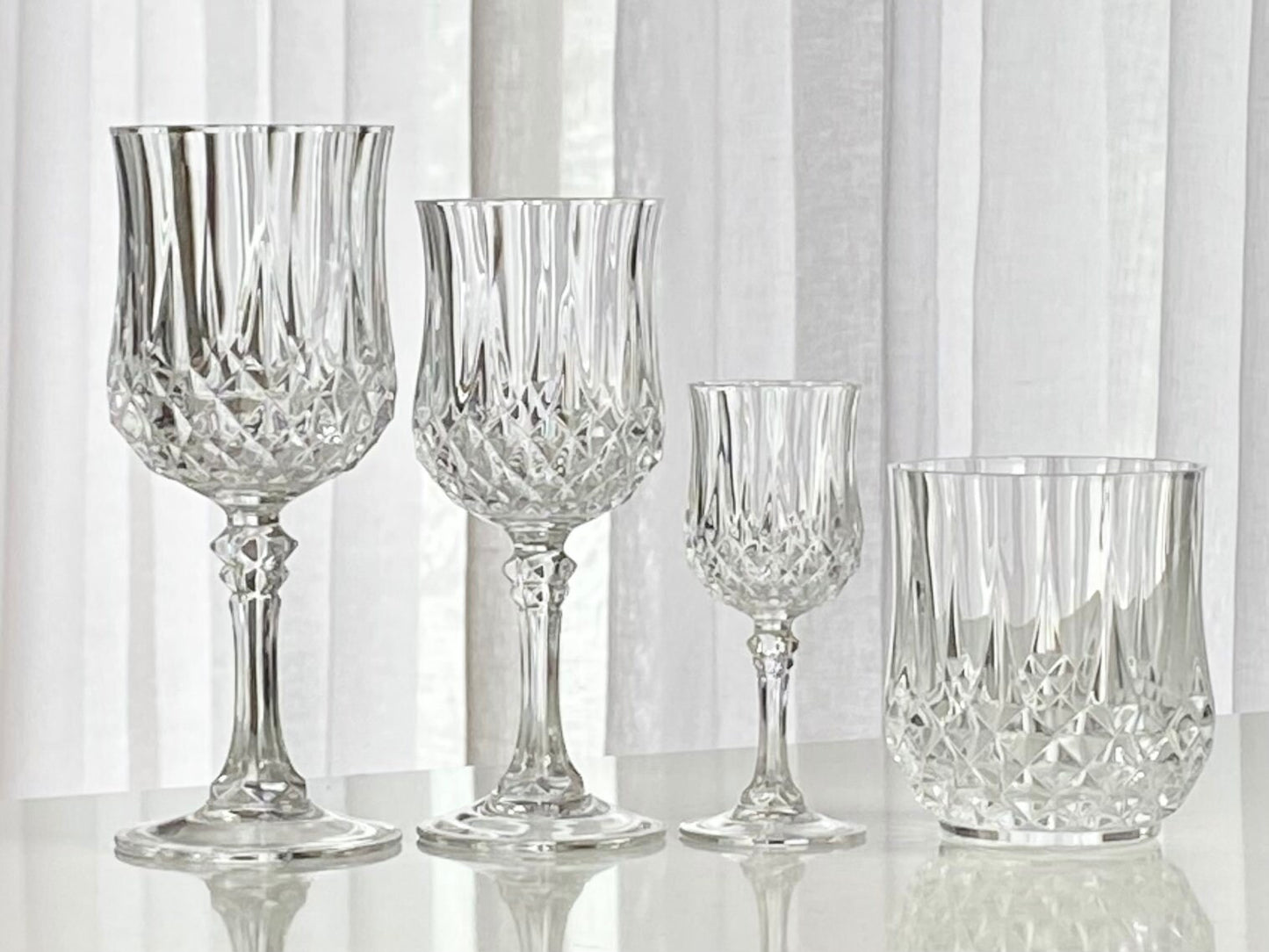 Vintage Cristal D'Arques-Durand Longchamp Tumblers - Set of 10