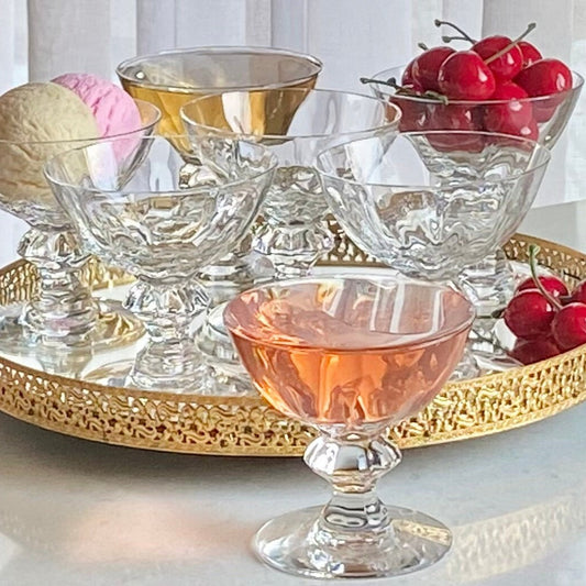 Vintage Heisey Crystolite Champagne Coupes / Sherbet Dishes (circa 1937 - 1957) - Set of 6