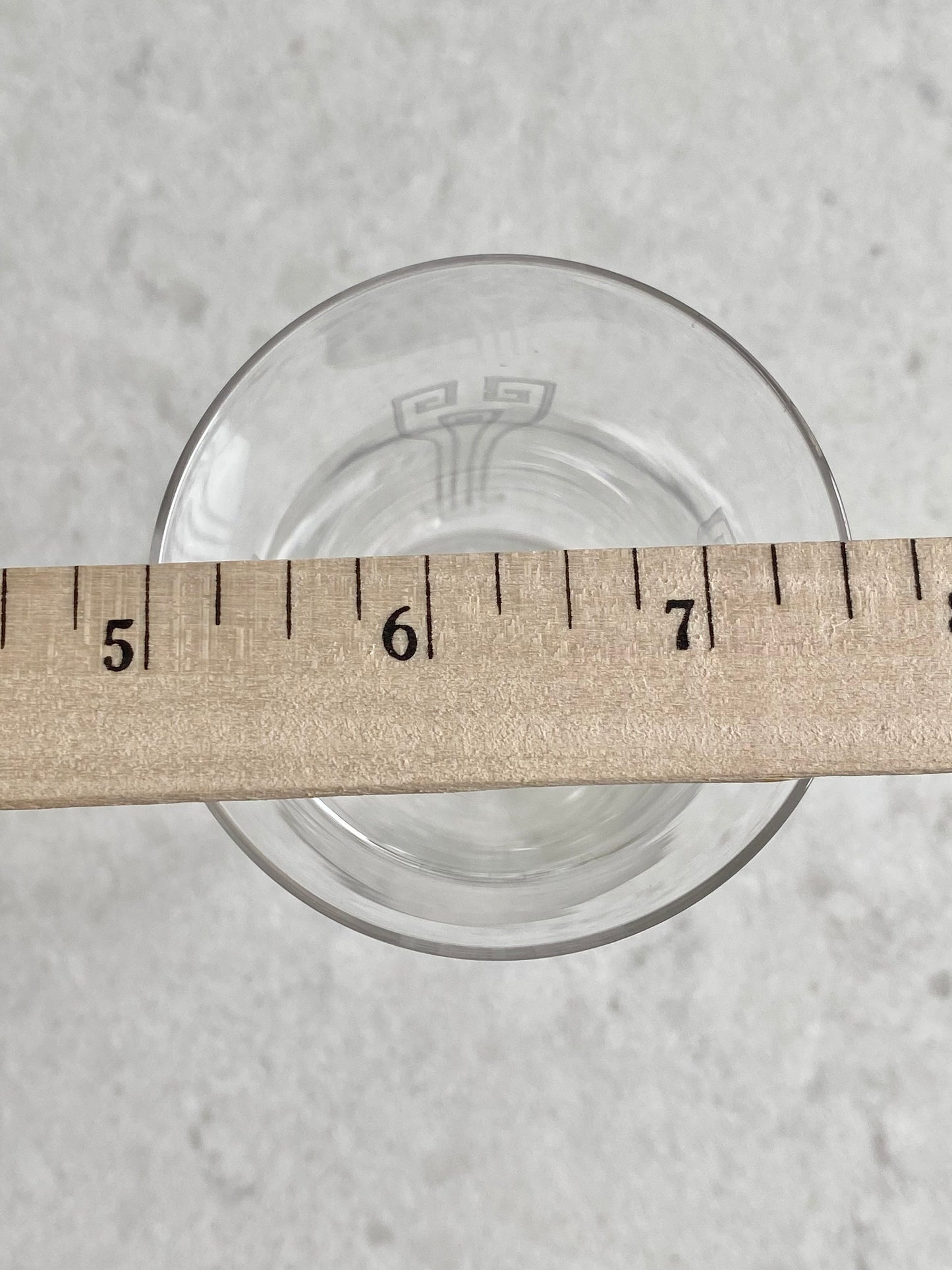 Vintage Fostoria Greek Key Etched Glasses - Set of 6