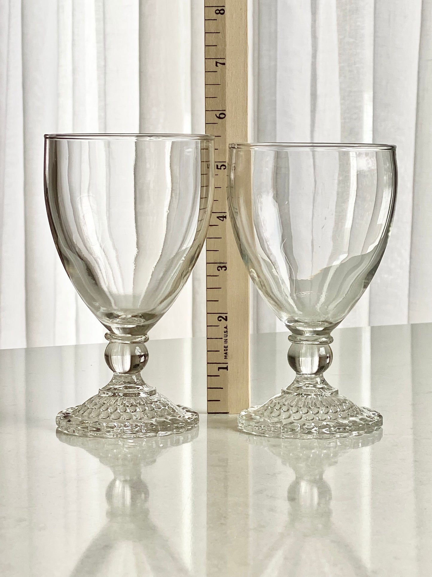 Vintage Anchor Hocking Bubble Foot Glasses - 18 available